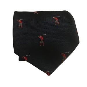 ROBERT TALBOTT Vintage necktie blue red Las Vegas Golf tournament hand sewn USA